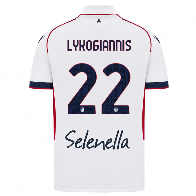 Danxen Män Charalampos Lykogiannis #22 Vit Röd Kunglig Blå Bortatröja Matchtröjor 2026/27 Tröjor T-Tröja