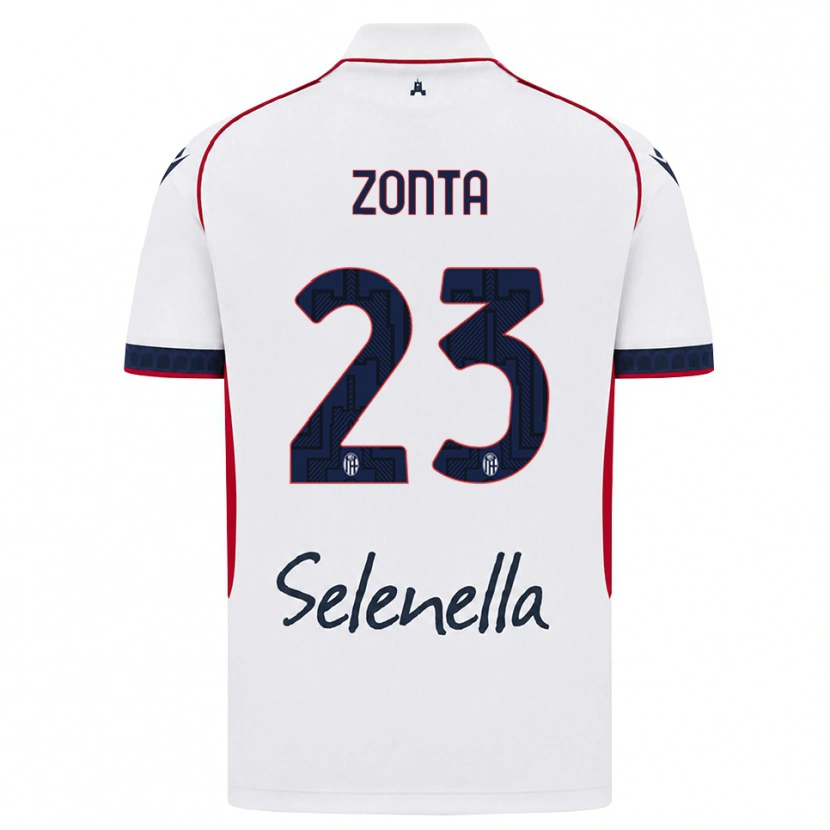 Danxen Män Alessandro Zonta #23 Vit Röd Kunglig Blå Bortatröja Matchtröjor 2026/27 Tröjor T-Tröja