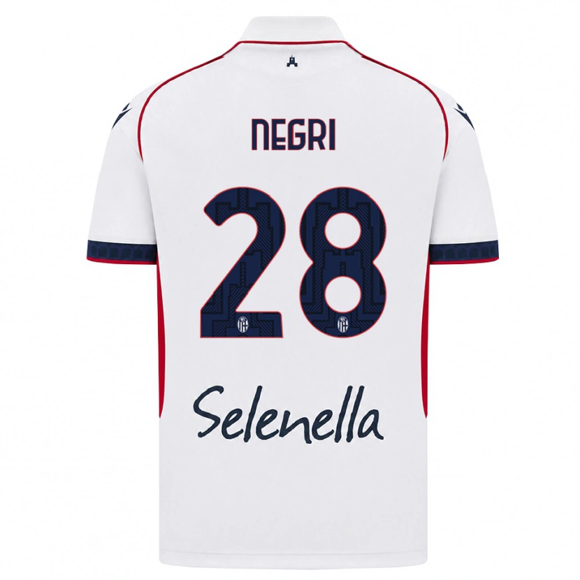 Danxen Män Simone Negri #28 Vit Röd Kunglig Blå Bortatröja Matchtröjor 2026/27 Tröjor T-Tröja