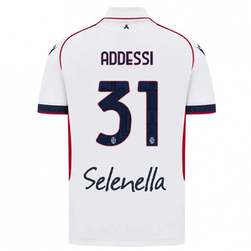 Danxen Män Simone Addessi #31 Vit Röd Kunglig Blå Bortatröja Matchtröjor 2026/27 Tröjor T-Tröja