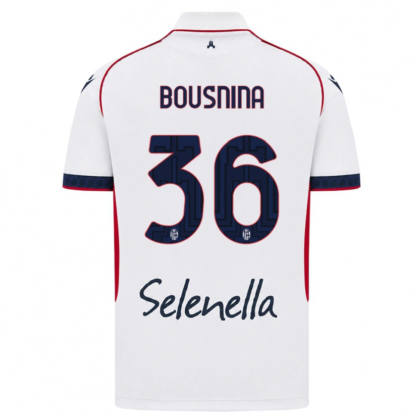 Danxen Män Farès Bousnina #36 Vit Röd Kunglig Blå Bortatröja Matchtröjor 2026/27 Tröjor T-Tröja