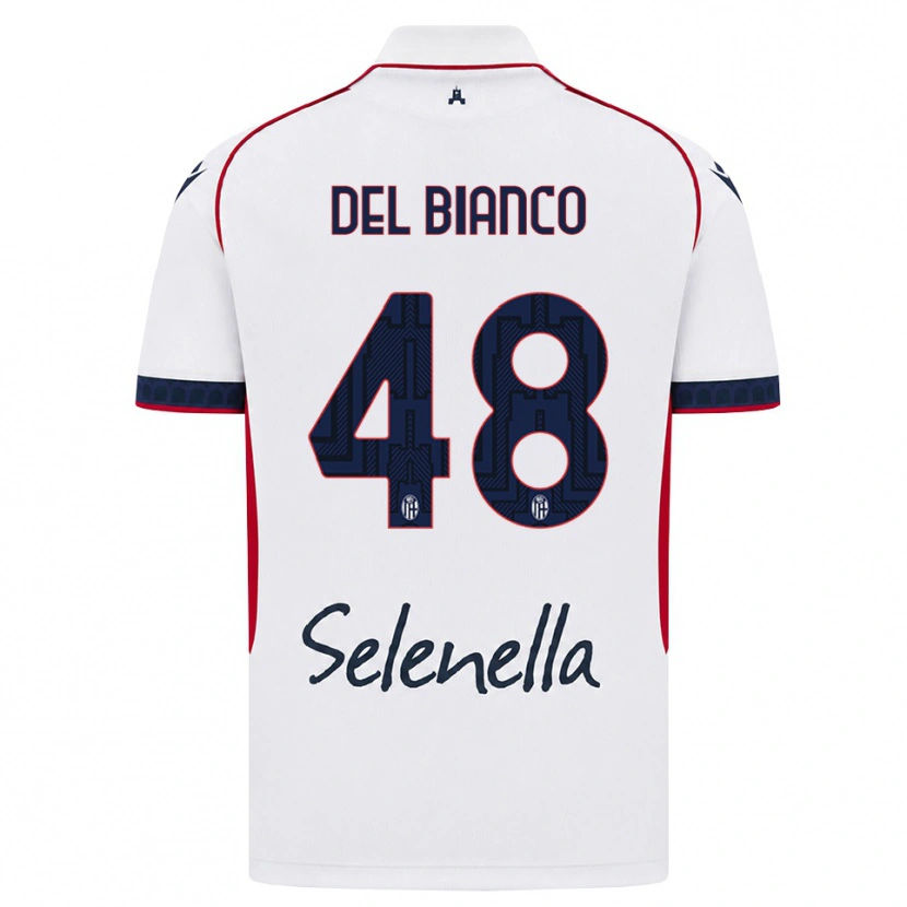 Danxen Män Riccardo Del Bianco #48 Vit Röd Kunglig Blå Bortatröja Matchtröjor 2026/27 Tröjor T-Tröja