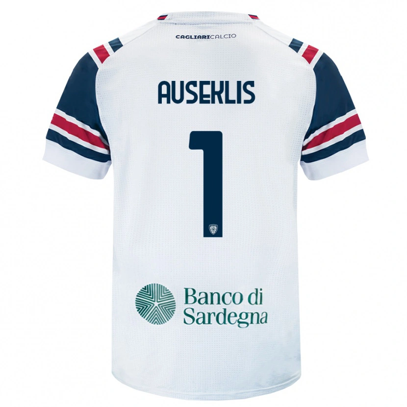 Danxen Män Henrijs Auseklis #1 Vit Röd Grön Bortatröja Matchtröjor 2026/27 Tröjor T-Tröja