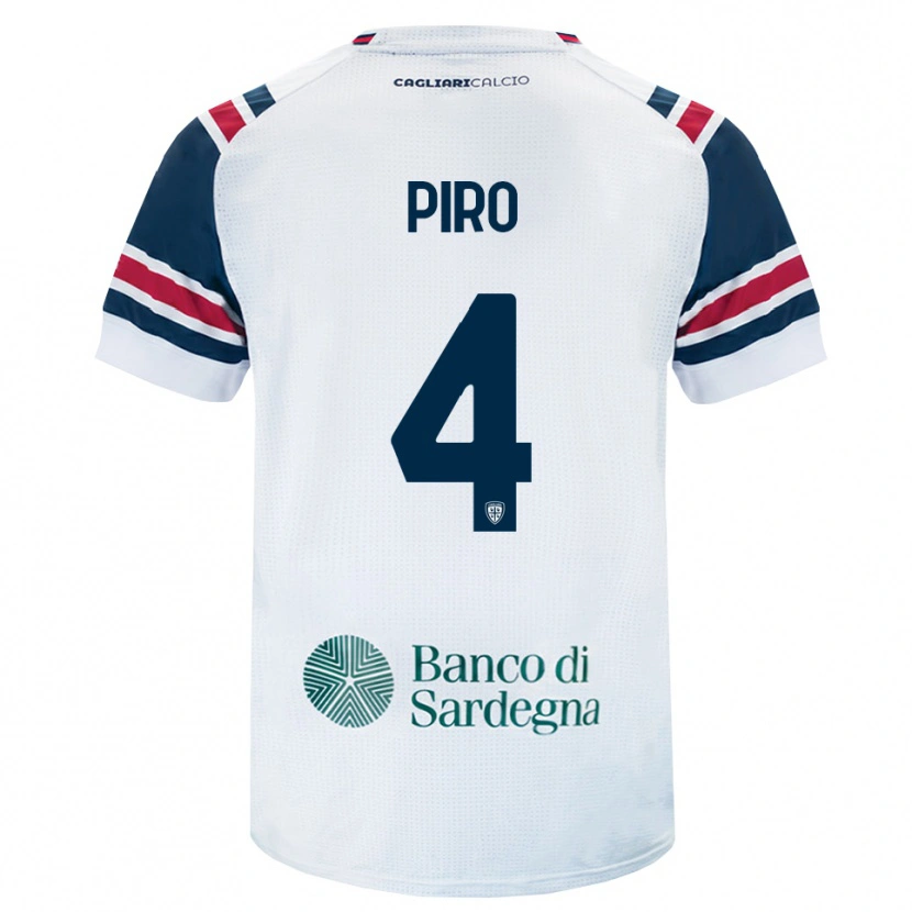 Danxen Män Samuele Piro #4 Vit Röd Grön Bortatröja Matchtröjor 2026/27 Tröjor T-Tröja
