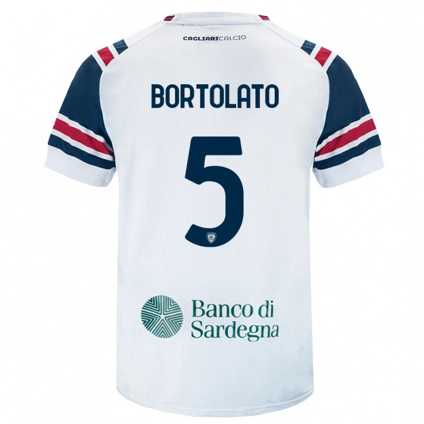 Danxen Män Filippo Bortolato #5 Vit Röd Grön Bortatröja Matchtröjor 2026/27 Tröjor T-Tröja