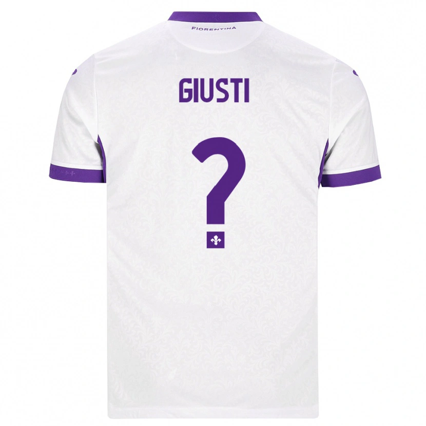 Danxen Män Edoardo Giusti #0 Vit Lila Bortatröja Matchtröjor 2026/27 Tröjor T-Tröja
