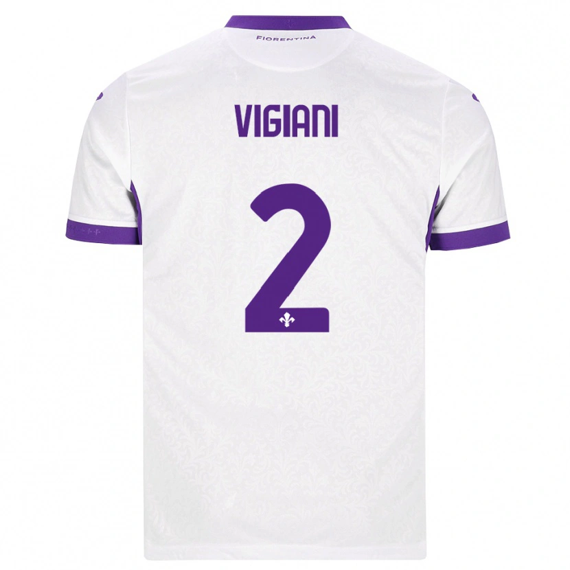 Danxen Män Lorenzo Vigiani #2 Vit Lila Bortatröja Matchtröjor 2026/27 Tröjor T-Tröja