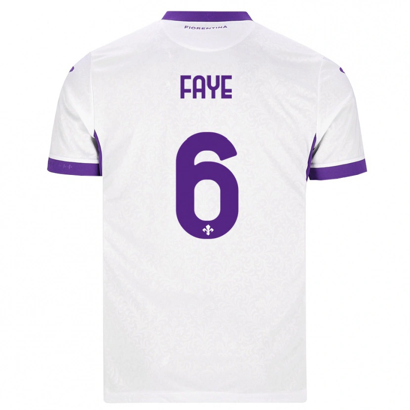 Danxen Män Moussa Faye #6 Vit Lila Bortatröja Matchtröjor 2026/27 Tröjor T-Tröja