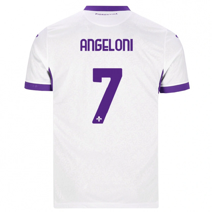 Danxen Män Alberto Angeloni #7 Vit Lila Bortatröja Matchtröjor 2026/27 Tröjor T-Tröja