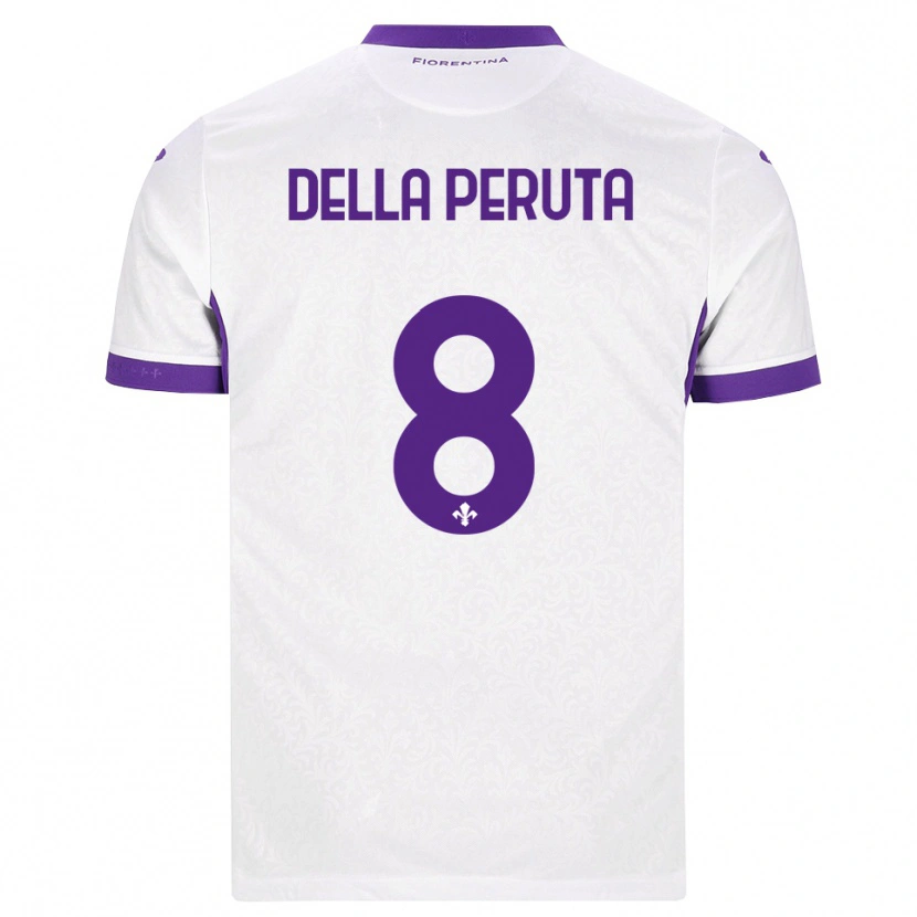 Danxen Män Victoria Della Peruta #8 Vit Lila Bortatröja Matchtröjor 2026/27 Tröjor T-Tröja