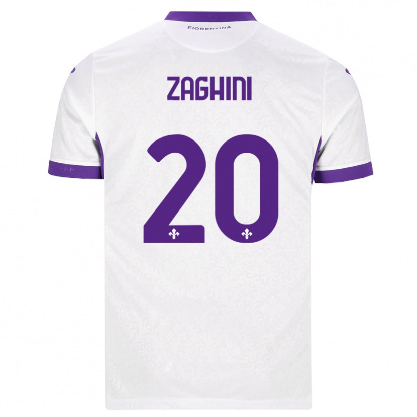 Danxen Män Alice Zaghini #20 Vit Lila Bortatröja Matchtröjor 2026/27 Tröjor T-Tröja