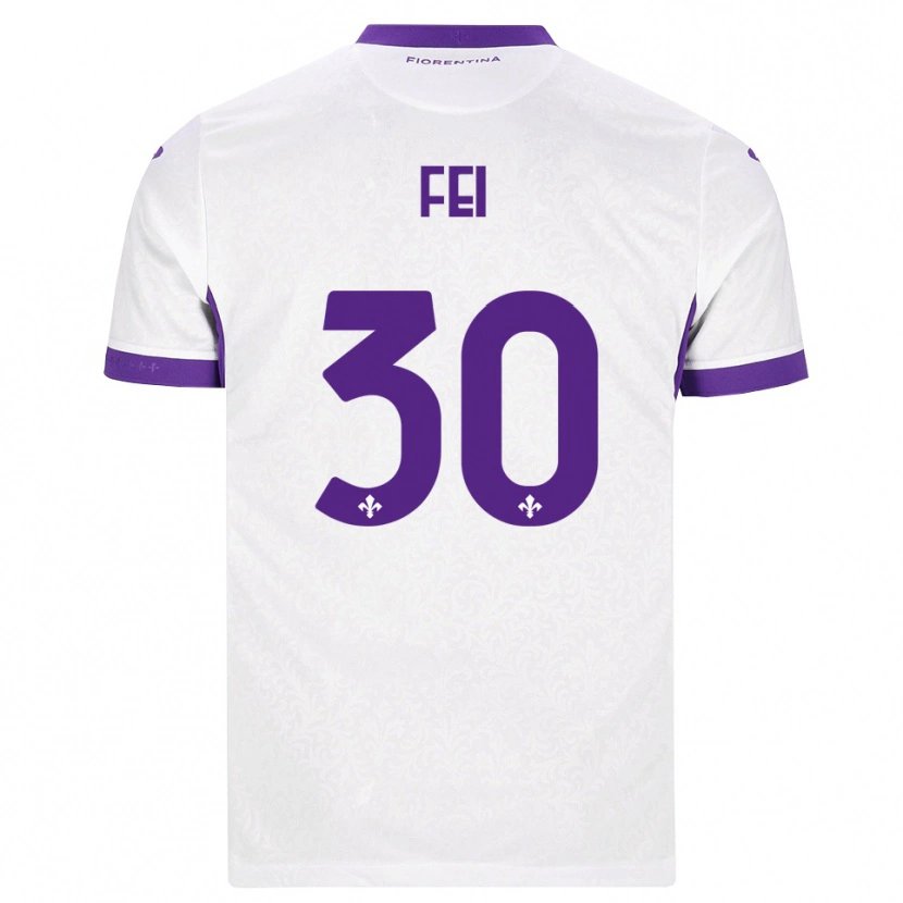 Danxen Män Gianmaria Fei #30 Vit Lila Bortatröja Matchtröjor 2026/27 Tröjor T-Tröja