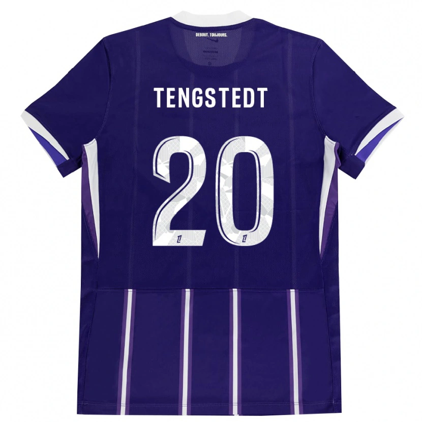 Danxen Kvinnor Casper Tengstedt #20 Lila Vit Hemmatröja Matchtröjor 2026/27 Tröjor T-Tröja
