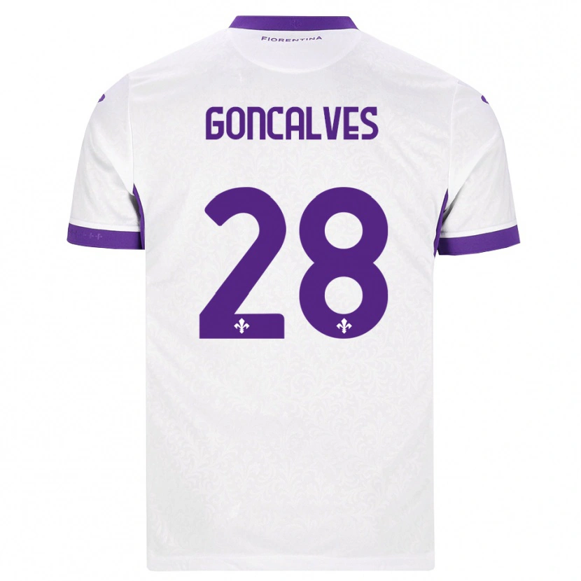 Danxen Kvinnor Pedro Gonçalves #28 Vit Lila Bortatröja Matchtröjor 2026/27 Tröjor T-Tröja