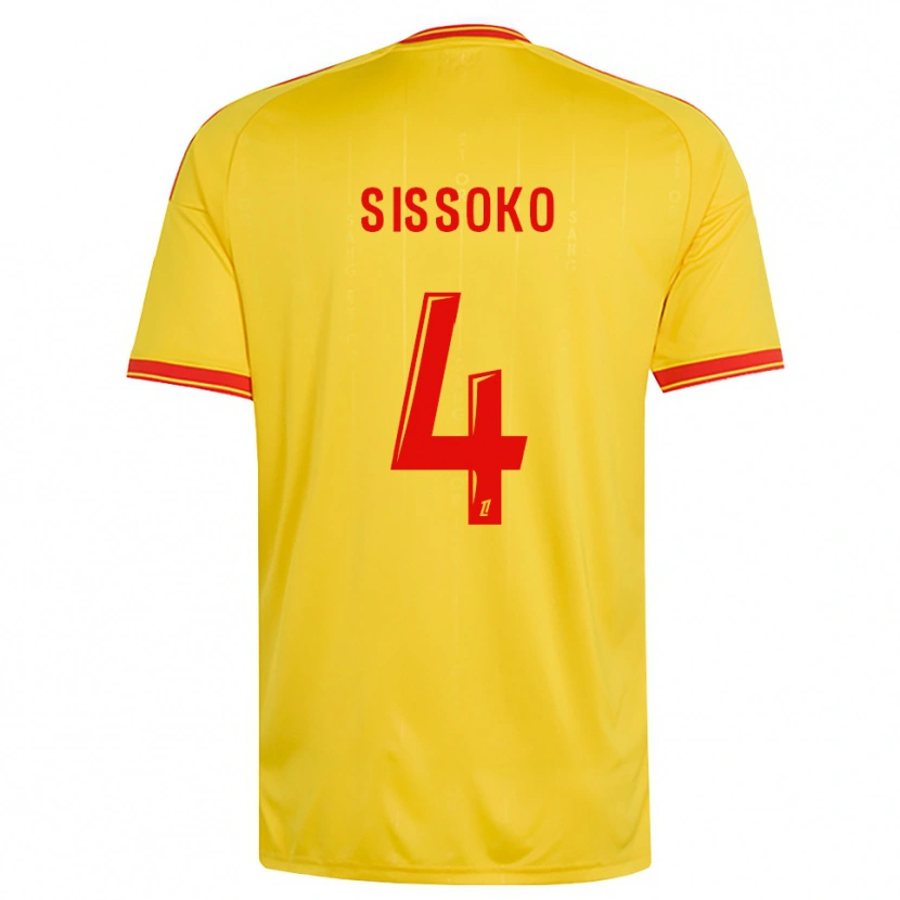 Danxen Kvinnor Tidjane Sissoko #4 Guld Orange Röd Hemmatröja Matchtröjor 2026/27 Tröjor T-Tröja