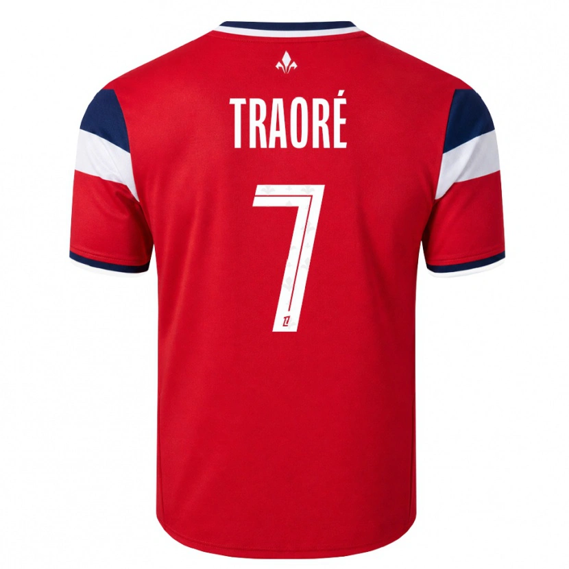Danxen Kvinnor Yéli Traoré #7 Röd Vit Kunglig Blå Hemmatröja Matchtröjor 2026/27 Tröjor T-Tröja