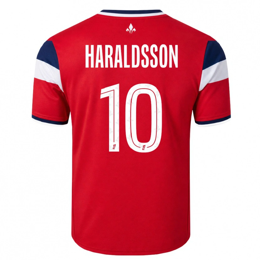 Danxen Kvinnor Hákon Arnar Haraldsson #10 Röd Vit Kunglig Blå Hemmatröja Matchtröjor 2026/27 Tröjor T-Tröja