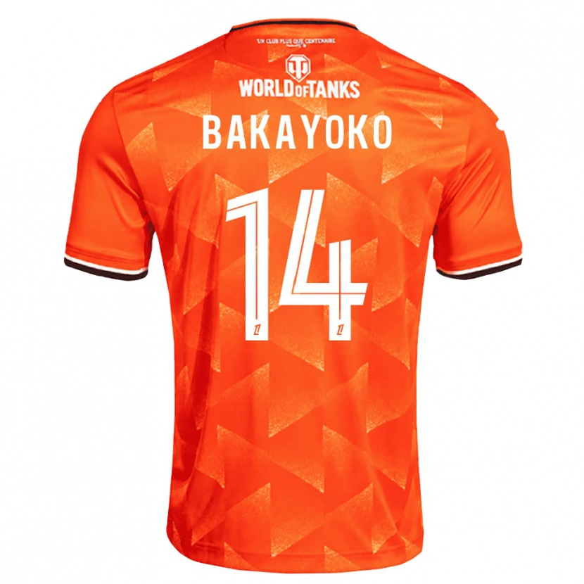 Danxen Kvinnor Tiemoué Bakayoko #14 Orange Vit Svart Hemmatröja Matchtröjor 2026/27 Tröjor T-Tröja