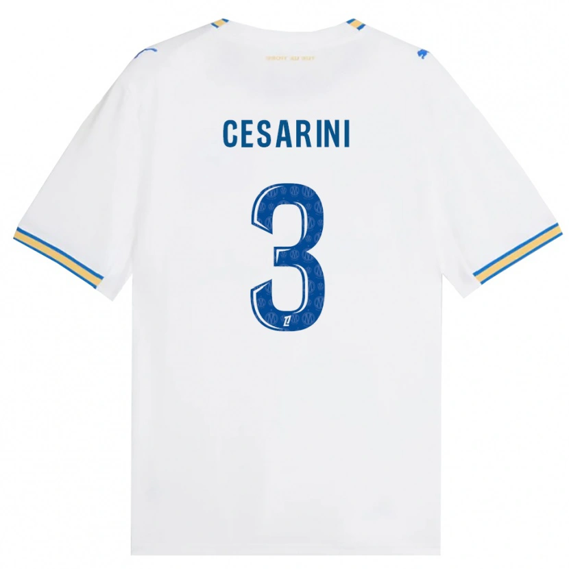 Danxen Kvinnor Gaëtan Cesarini #3 Dodgerblå Vit Hemmatröja Matchtröjor 2026/27 Tröjor T-Tröja