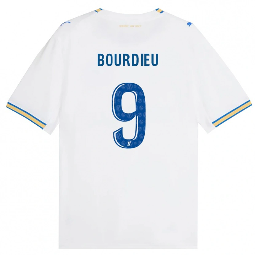 Danxen Kvinnor Mathilde Bourdieu #9 Dodgerblå Vit Hemmatröja Matchtröjor 2026/27 Tröjor T-Tröja
