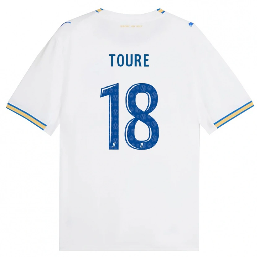 Danxen Kvinnor Isaak Toure #18 Dodgerblå Vit Hemmatröja Matchtröjor 2026/27 Tröjor T-Tröja