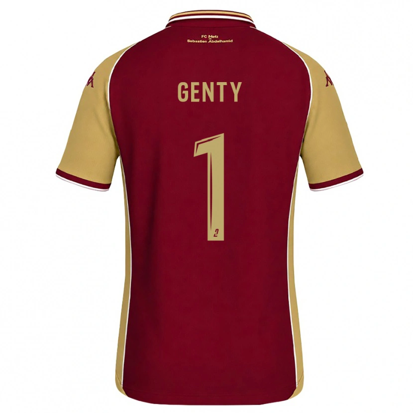 Danxen Kvinnor Julie Genty #1 Guldbrun Mörkröd Hemmatröja Matchtröjor 2026/27 Tröjor T-Tröja