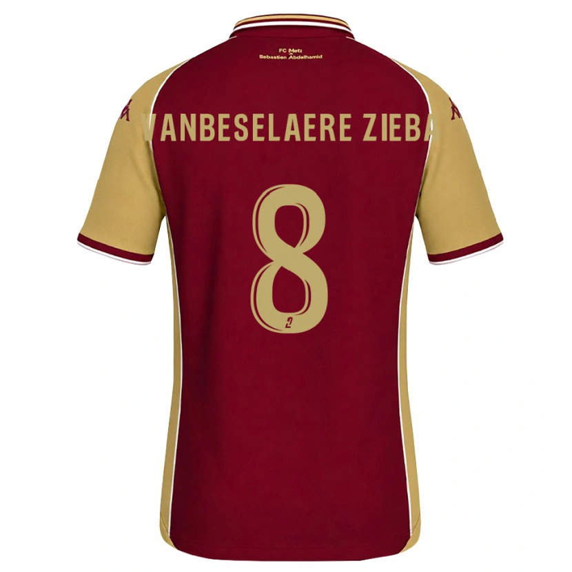 Danxen Kvinnor Vadim Vanbeselaere Zieba #8 Guldbrun Mörkröd Hemmatröja Matchtröjor 2026/27 Tröjor T-Tröja