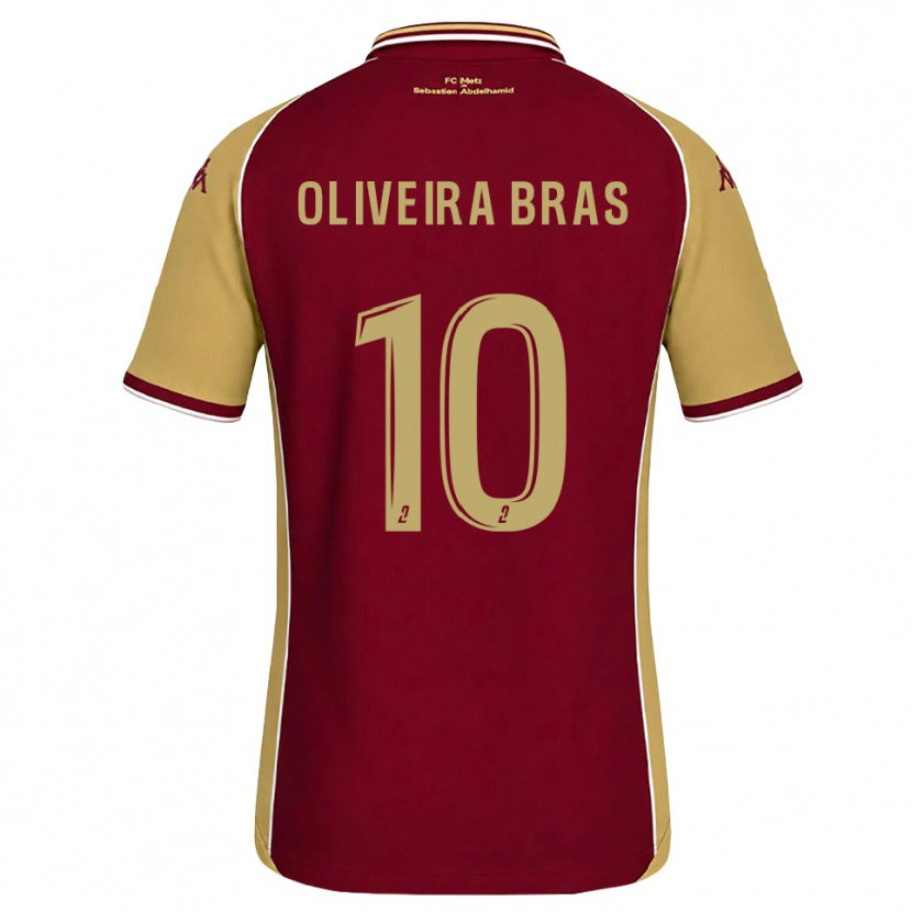 Danxen Kvinnor Luisa Oliveira Bras #10 Guldbrun Mörkröd Hemmatröja Matchtröjor 2026/27 Tröjor T-Tröja