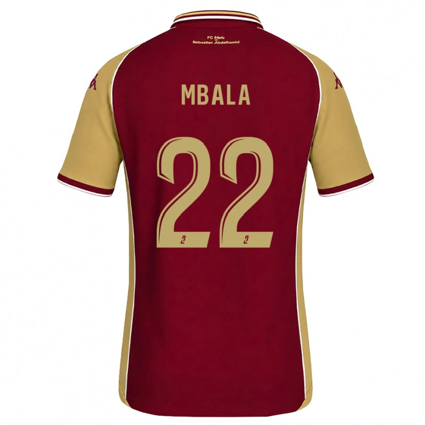 Danxen Kvinnor Nathan Mbala #22 Guldbrun Mörkröd Hemmatröja Matchtröjor 2026/27 Tröjor T-Tröja