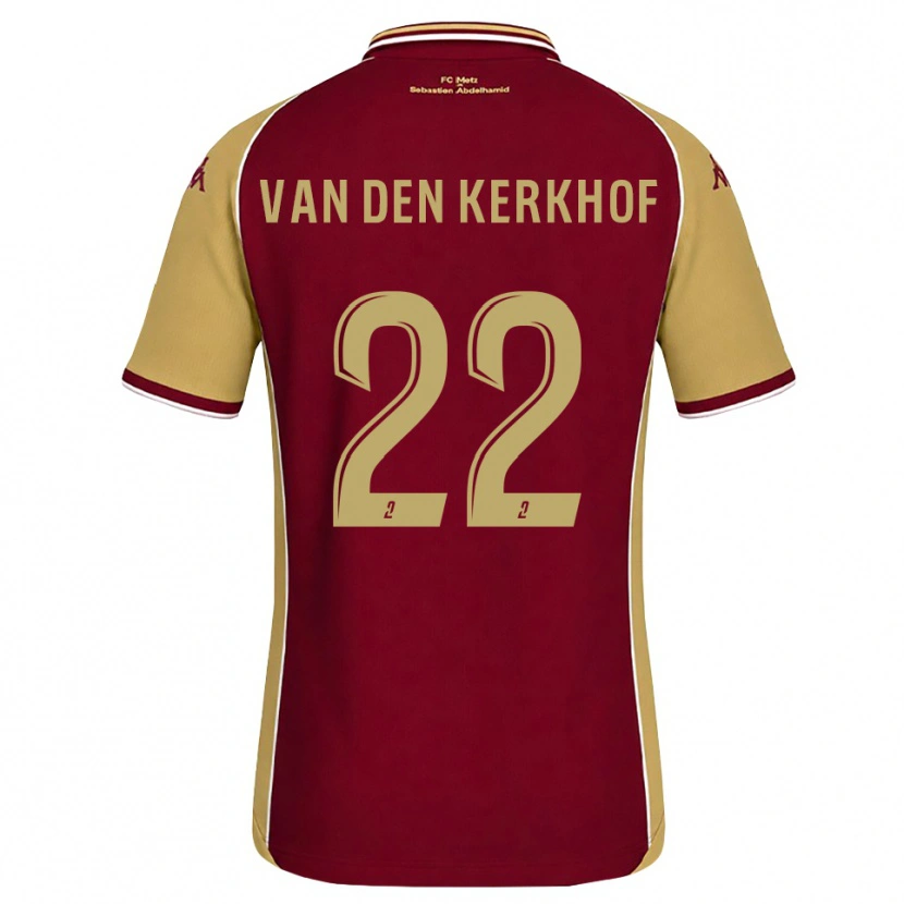 Danxen Kvinnor Kevin Van Den Kerkhof #22 Guldbrun Mörkröd Hemmatröja Matchtröjor 2026/27 Tröjor T-Tröja