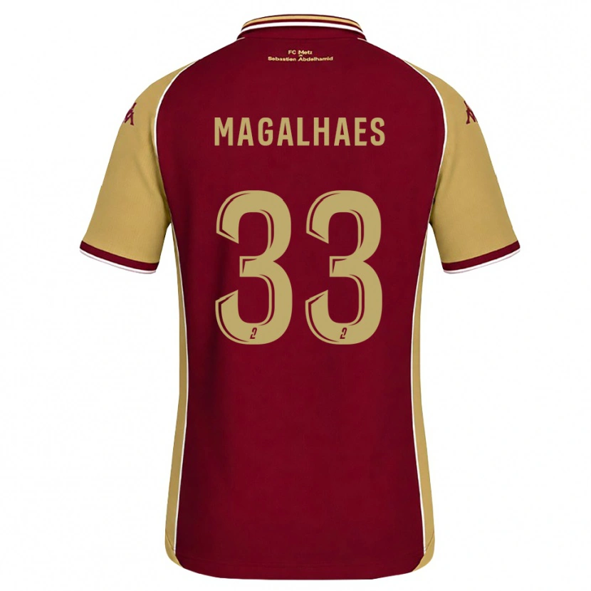 Danxen Kvinnor Manon Magalhaes #33 Guldbrun Mörkröd Hemmatröja Matchtröjor 2026/27 Tröjor T-Tröja