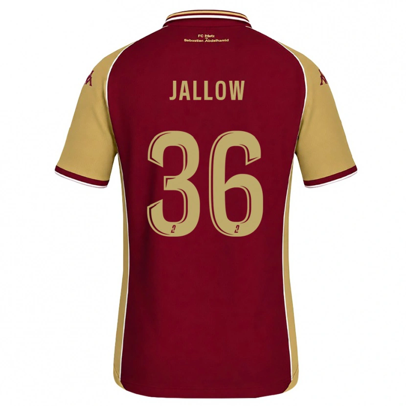 Danxen Kvinnor Ablie Jallow #36 Guldbrun Mörkröd Hemmatröja Matchtröjor 2026/27 Tröjor T-Tröja