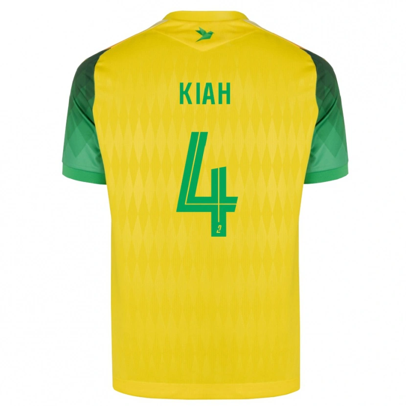 Danxen Kvinnor Emmanuel Kiah #4 Gul Grön Röd Hemmatröja Matchtröjor 2026/27 Tröjor T-Tröja