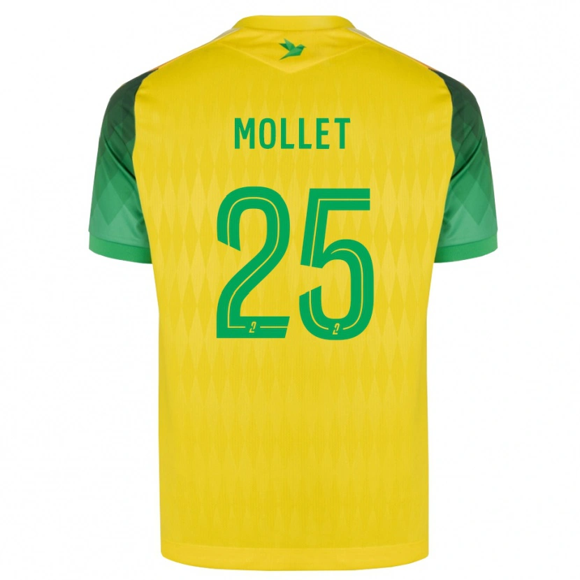 Danxen Kvinnor Florent Mollet #25 Gul Grön Röd Hemmatröja Matchtröjor 2026/27 Tröjor T-Tröja