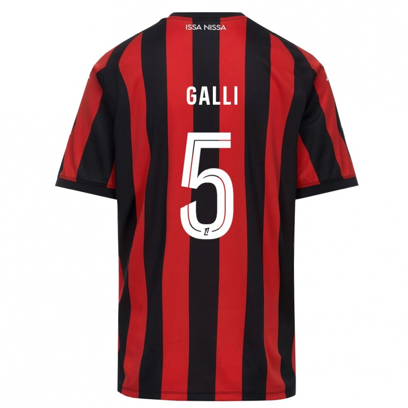 Danxen Kvinnor Clara Galli #5 Röd Svart Vit Hemmatröja Matchtröjor 2026/27 Tröjor T-Tröja
