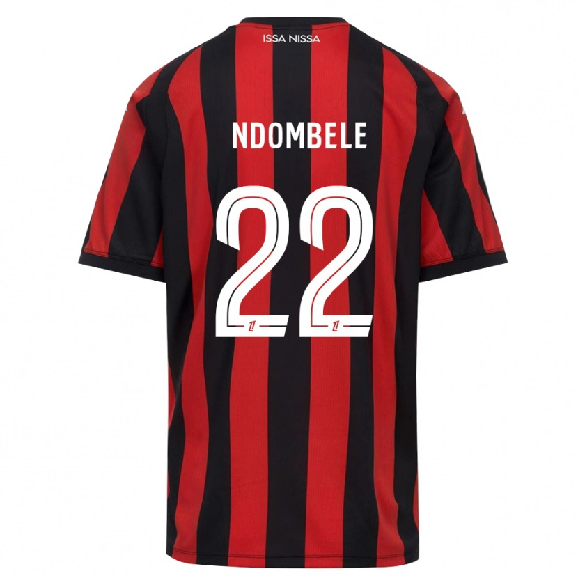 Danxen Kvinnor Tanguy Ndombele #22 Röd Svart Vit Hemmatröja Matchtröjor 2026/27 Tröjor T-Tröja