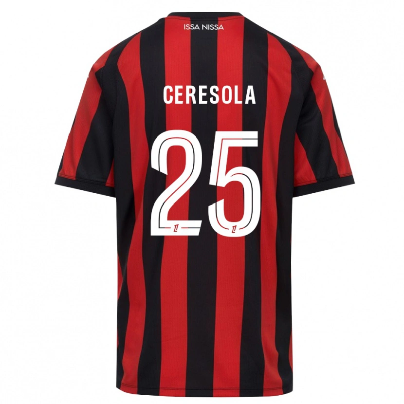 Danxen Kvinnor Manon Ceresola #25 Röd Svart Vit Hemmatröja Matchtröjor 2026/27 Tröjor T-Tröja