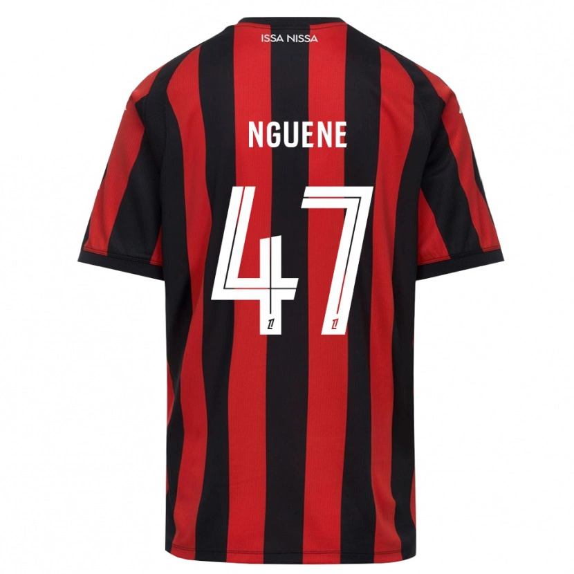 Danxen Kvinnor Bernard Nguene #47 Röd Svart Vit Hemmatröja Matchtröjor 2026/27 Tröjor T-Tröja