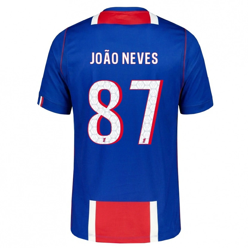 Danxen Kvinnor João Neves #87 Röd Vit Blå Hemmatröja Matchtröjor 2026/27 Tröjor T-Tröja