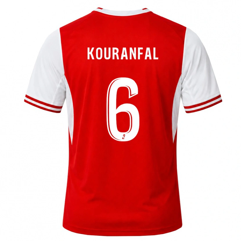 Danxen Kvinnor Chamsedin Kouranfal #6 Röd Vit Hemmatröja Matchtröjor 2026/27 Tröjor T-Tröja