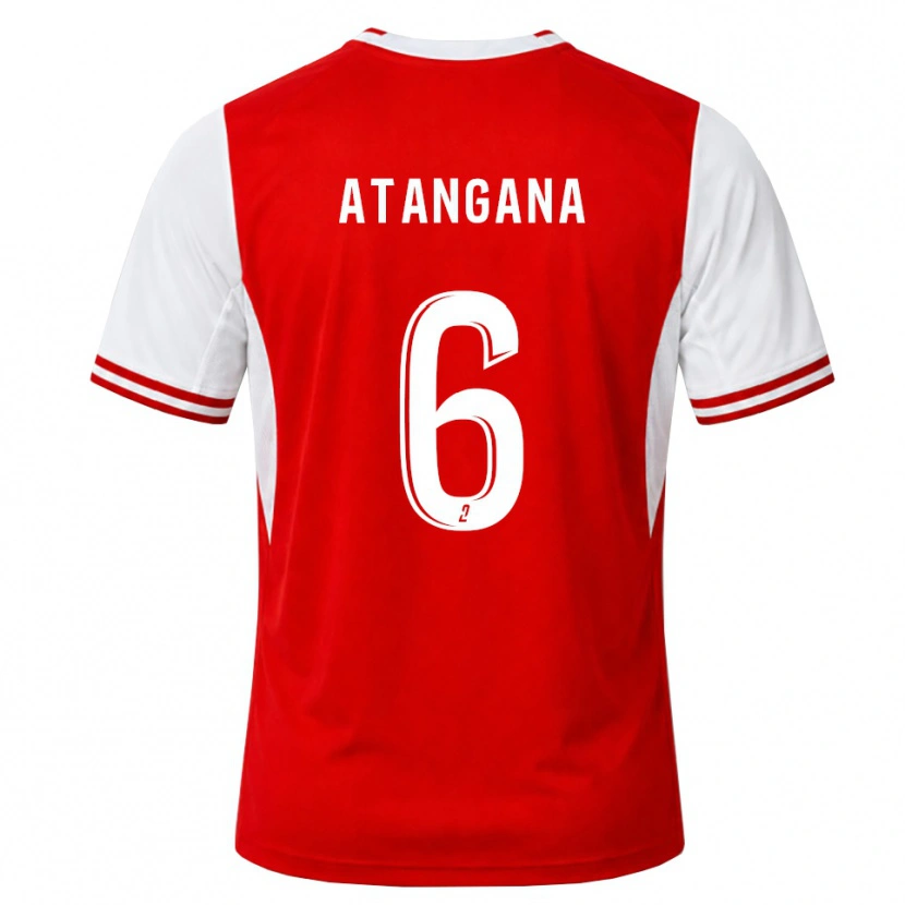 Danxen Kvinnor Valentin Atangana Edoa #6 Röd Vit Hemmatröja Matchtröjor 2026/27 Tröjor T-Tröja