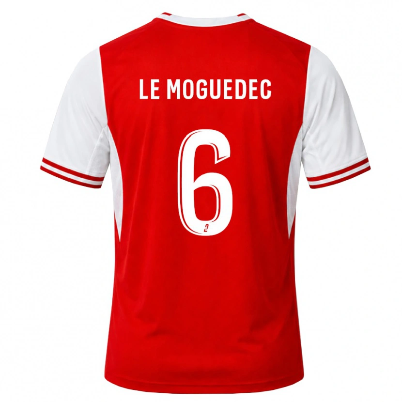 Danxen Kvinnor Anaële Le Moguédec #6 Röd Vit Hemmatröja Matchtröjor 2026/27 Tröjor T-Tröja