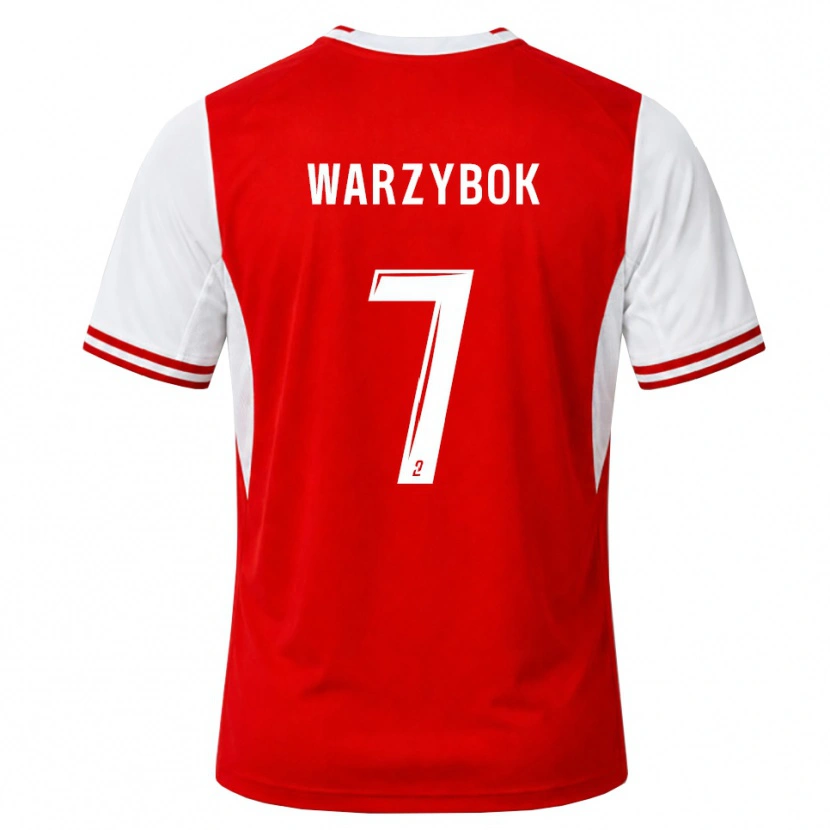 Danxen Kvinnor Olivier Warzybok #7 Röd Vit Hemmatröja Matchtröjor 2026/27 Tröjor T-Tröja