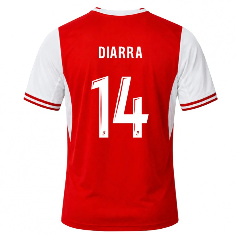 Danxen Kvinnor Amidou Diarra #14 Röd Vit Hemmatröja Matchtröjor 2026/27 Tröjor T-Tröja