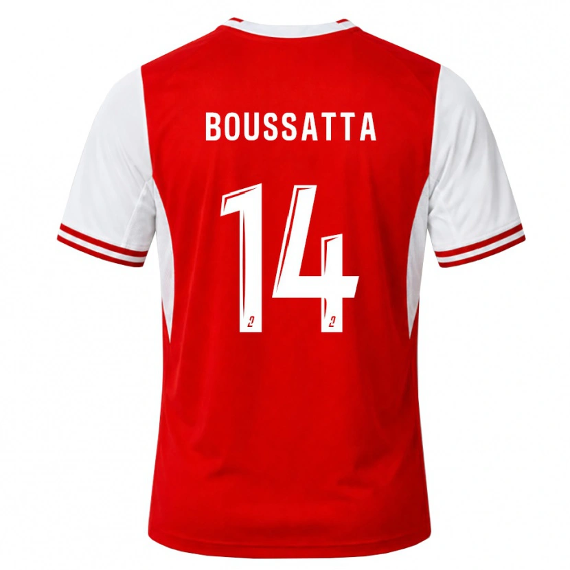 Danxen Kvinnor Naïl Boussatta #14 Röd Vit Hemmatröja Matchtröjor 2026/27 Tröjor T-Tröja
