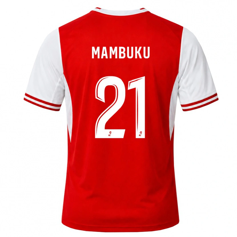 Danxen Kvinnor Jean Mambuku #21 Röd Vit Hemmatröja Matchtröjor 2026/27 Tröjor T-Tröja