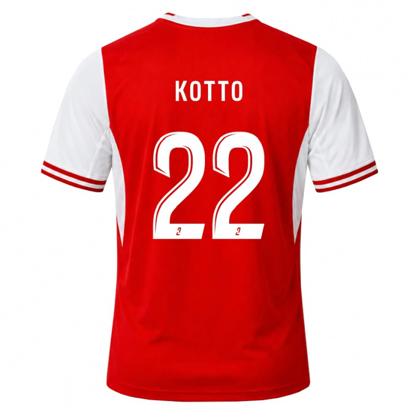 Danxen Kvinnor Samuel Kotto #22 Röd Vit Hemmatröja Matchtröjor 2026/27 Tröjor T-Tröja