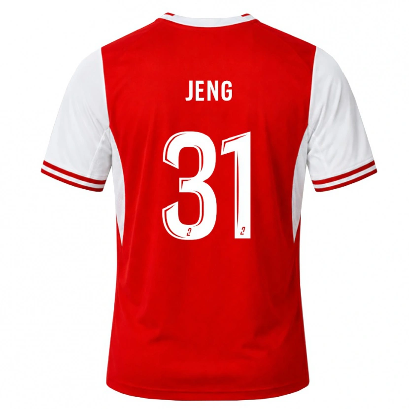 Danxen Kvinnor Malcolm Jeng #31 Röd Vit Hemmatröja Matchtröjor 2026/27 Tröjor T-Tröja