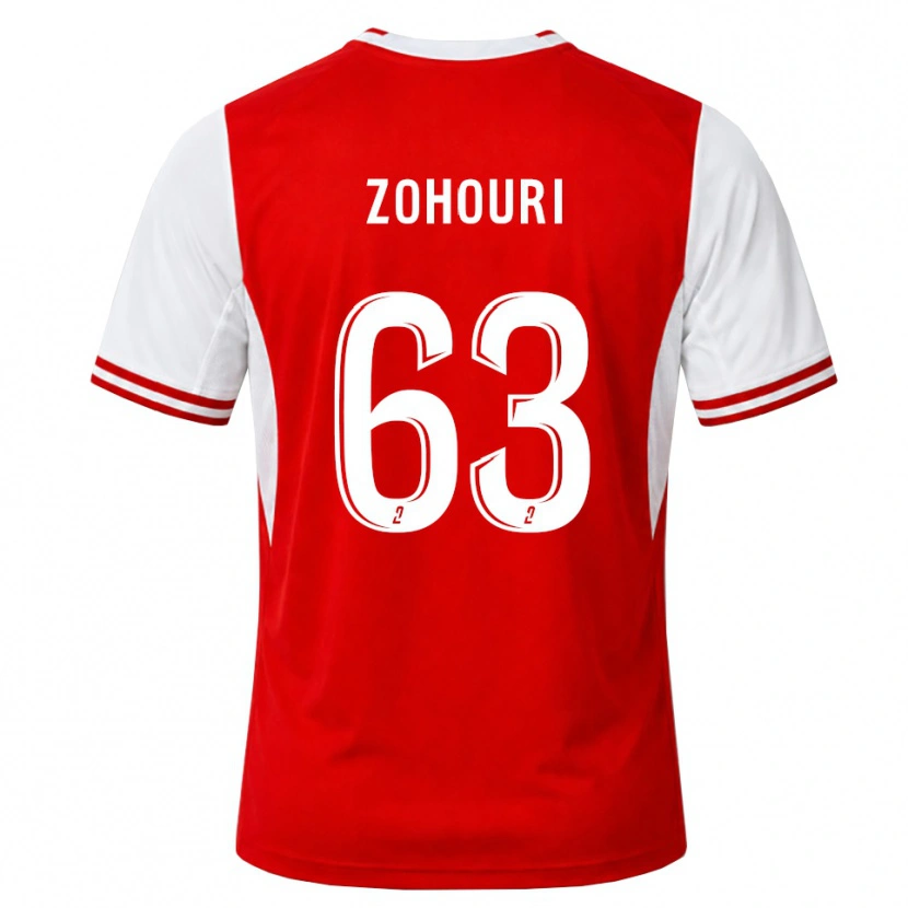 Danxen Kvinnor Armel Zohouri #63 Röd Vit Hemmatröja Matchtröjor 2026/27 Tröjor T-Tröja