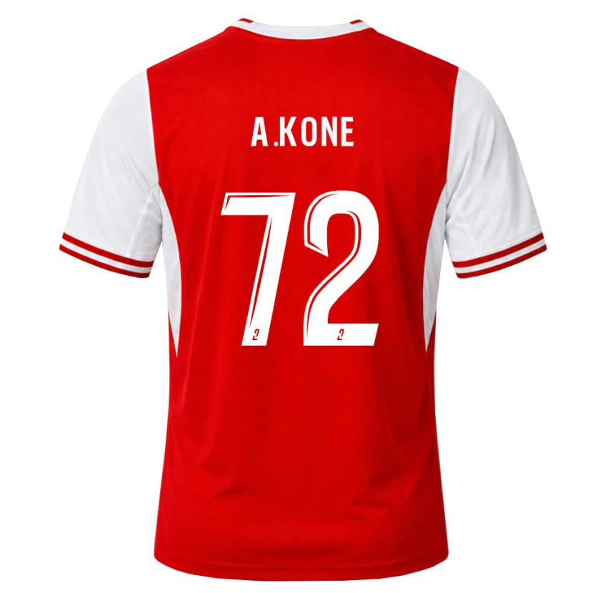 Danxen Kvinnor Amadou Koné #72 Röd Vit Hemmatröja Matchtröjor 2026/27 Tröjor T-Tröja